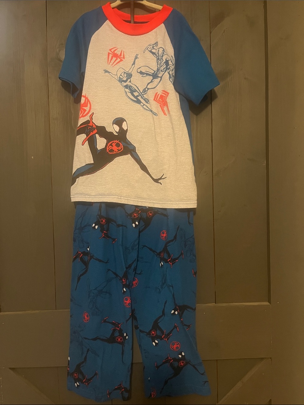 Blue and Cream Spider-Man Kids Pajama Set